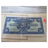1940 CHINESE 20 CENT NOTE
