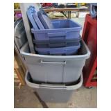 6-- STORAGE TUB W/ LIDS