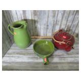 TEAPOT, PITCHER & DISH