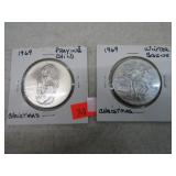 2-- 1969 WINTER SCENE COINS