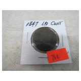 1847 LARGE CENT