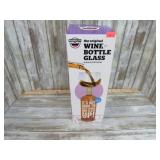 BIG MOUTH WINE BOTTLE GLASS