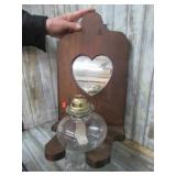 OIL LAMP & WALL SCONCE -- NO CHIMNEY