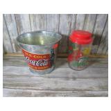 COCA COLA JAR & BUCKET