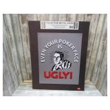 METAL POKER FACE SIGN