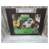 METAL BILLIARD DOGS SIGN