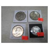 4-- EISENHOWER DOLLAR COINS
