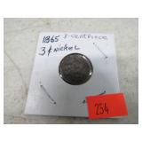 1865 3 CENT PIECE COIN