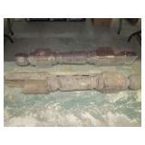 PAIR OF ANTIQUE NEWEL POSTS
