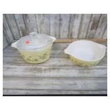 2-- PYREX BAKING DISHES -- ONE LID