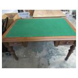 ANTIQUE VICTORIAN WALNUT EXECUTIVE DESK - 36"X54"