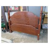 FULL/QUEEN BED WITH  RAILS AND SLATS