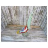 ART GLASS BIRD -- 141/2" TALL