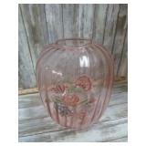 PINK GLASS JAR VASE