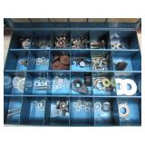 METAL NUT & BOLT BIN W/ MISC HARDWARE