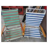 2-- FOLDING BEACH CHAIRS
