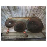 3-- CAST IRON SKILLETS