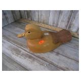 CARVED RUDDY DUCK -- BY S PARKER RUSSELL