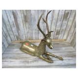 BRASS RIENDEER STATUE