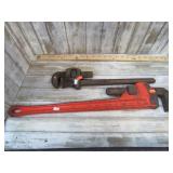 RIDGID 24" & WALWORTH 18" PIPE WRENCHES