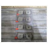 4-- $1 SILVER CERTIFICATES