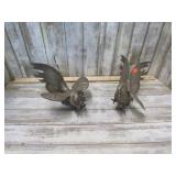 VINTAGE CAST METSL FIGHTING COCKS