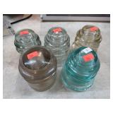 5-- GLASS INSULATORS