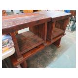 MASSIVE SOLID PINE RUSTIC COFFEE & END TABLES