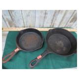 2-- CAST IRON SKILLETS