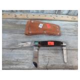 QUEEN STEEL #49 POCKET KNIFE & SHEATH