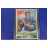 JOHN UNITAS CHRGERS FOOTBALL CARD