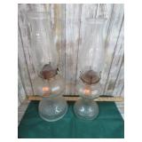 2-- VINTAGE OIL LAMPS