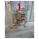 WALLACE SILVERPLATE NATIVITY EGG MUSIC BOX