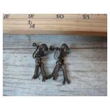 SQUASH BLOSSOM STERLING SILVER EARRINGS