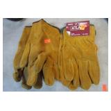 2 PAIR-- LEATHER WORK GLOVES