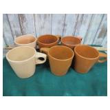6-- HALSEY U.S. ARMY MESS HALL MUGS