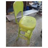 VINTAGE FOLDING CHAIR STEP STOOL