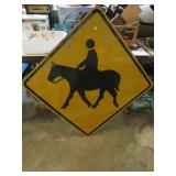 HORSE CROSSING ROAD SIGN