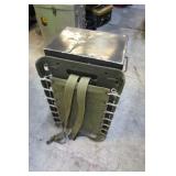 MILITARY PACK FRAME W/ CAMPING GEAR BOX & CONTENTS