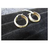 STERLING SILVER HOOP EARRINGS -- 5.6gms