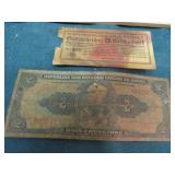 NAZI PRISON CAMP VOUCHER & BRAZIL NOTE
