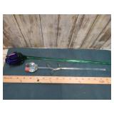 2-- ART GLASS FLOWERS