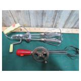 2-- VINTAGE HAND CRANK MIXERS