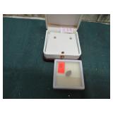 14kt GOLD & OPAL EARRINGS & RAW ANDALUSITE STONE