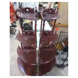 PAIR-- 4 TIER CORNER SHELVES