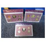 1986, 1987 & 1988 U.S. MINT PROOF COIN SETS