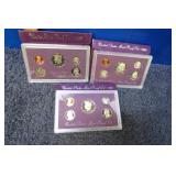 1987, 1988 & 1989 U.S. MINT PROOF COIN SETS