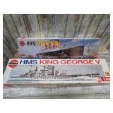 HMS KING GEORGE & RMS MAURETANIA SHIP MODELS