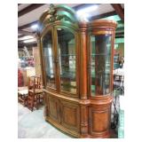 ORNATE CHINA HUTCH CABINET -- NICE
