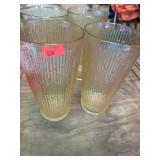 VINTAGE CARNIVAL GLASS TREE BARK TUMBLERS